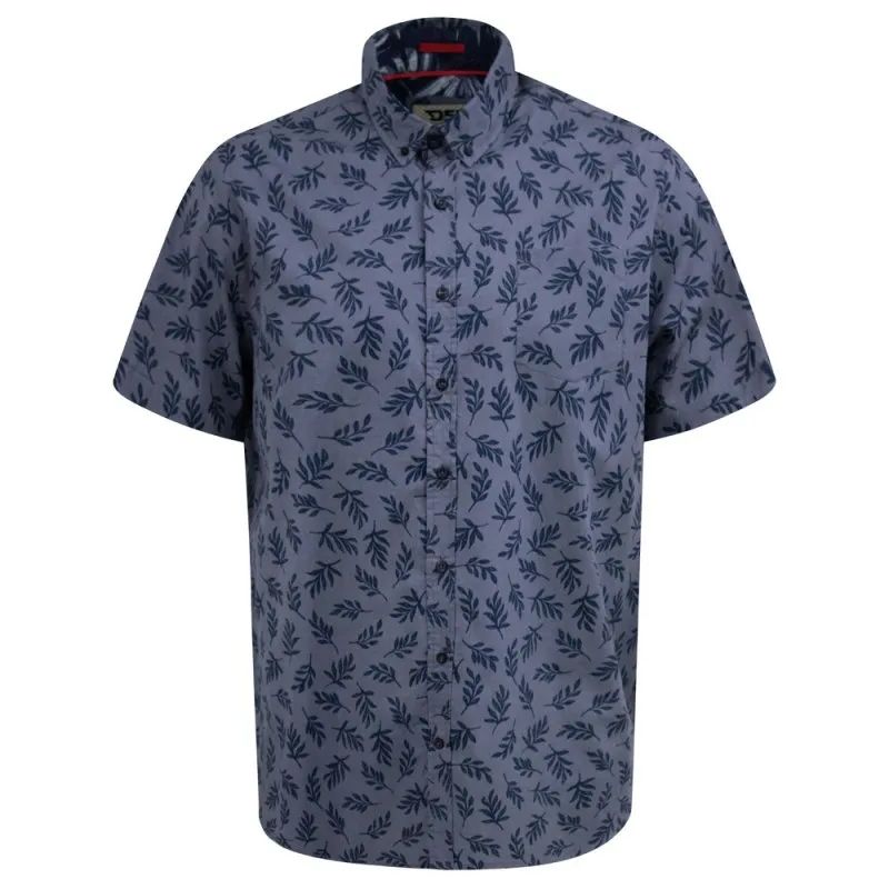 A11761 D555 Hawaiian Leaf Print Fancy Shirt