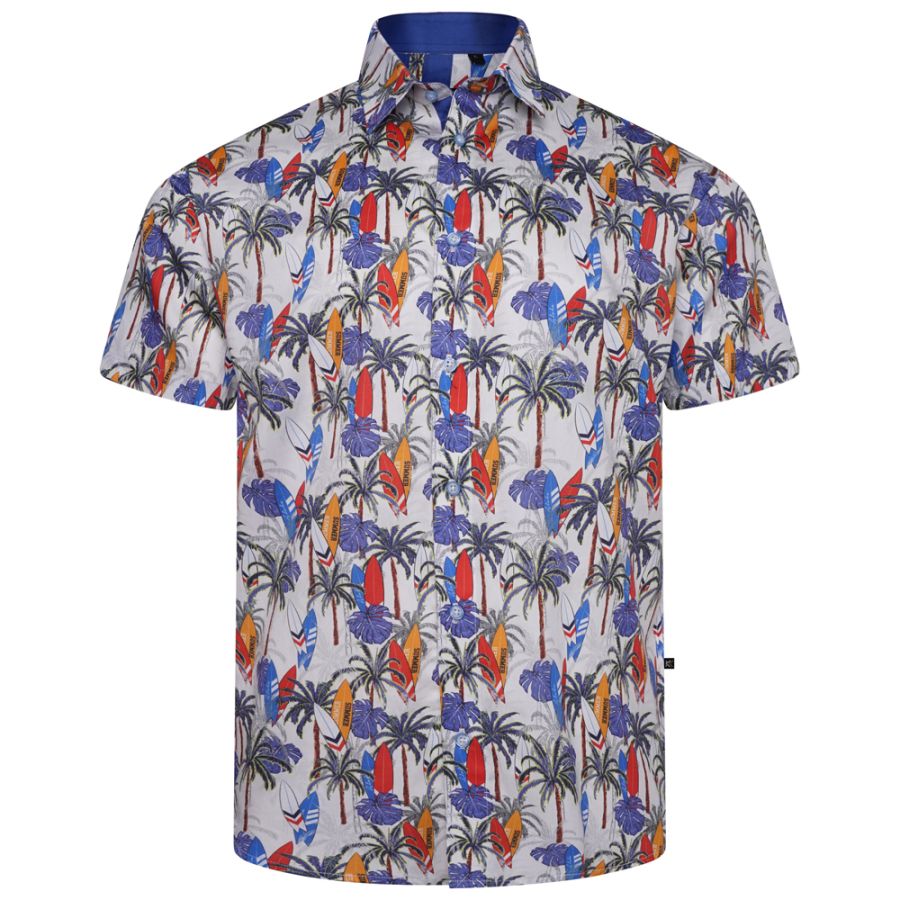 A11769 Kam Palm Tree Print Shirt