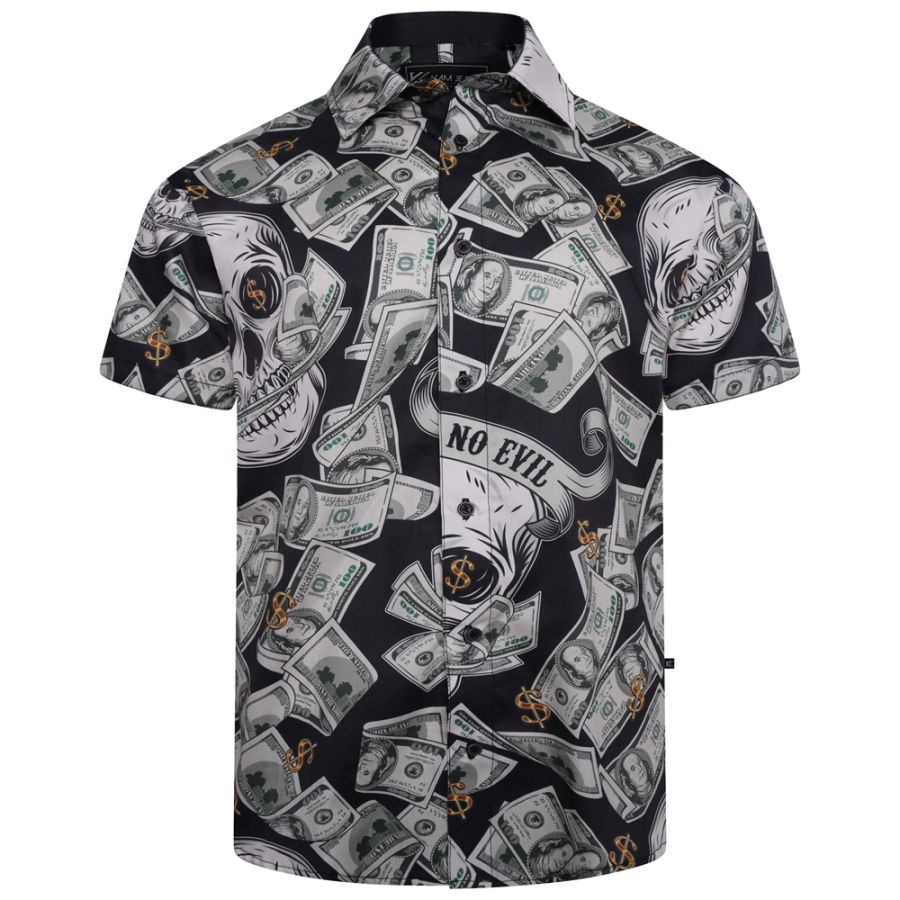 A11770 Kam Dollar Bills Print Shirt