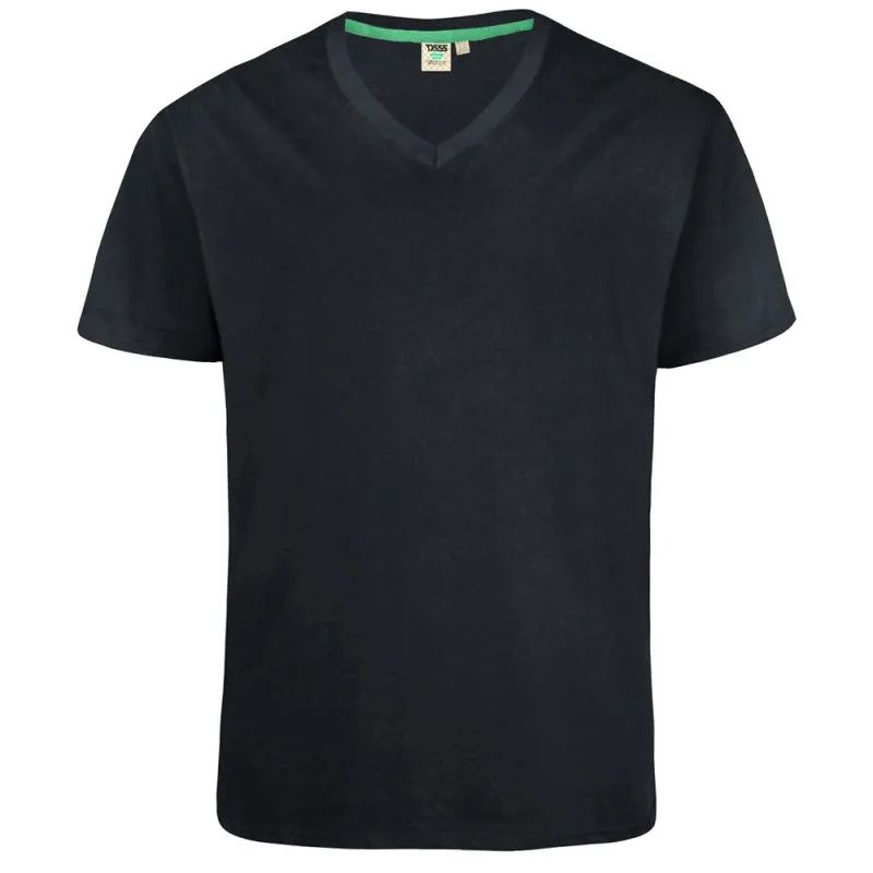 A11787 D555 Signature V Neck T-Shirt (Black)