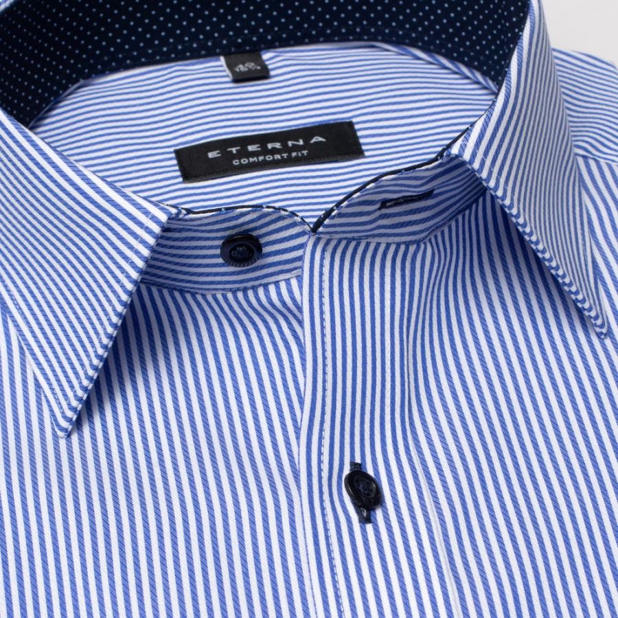A11788 Eterna Comfort Fit Striped Shirt