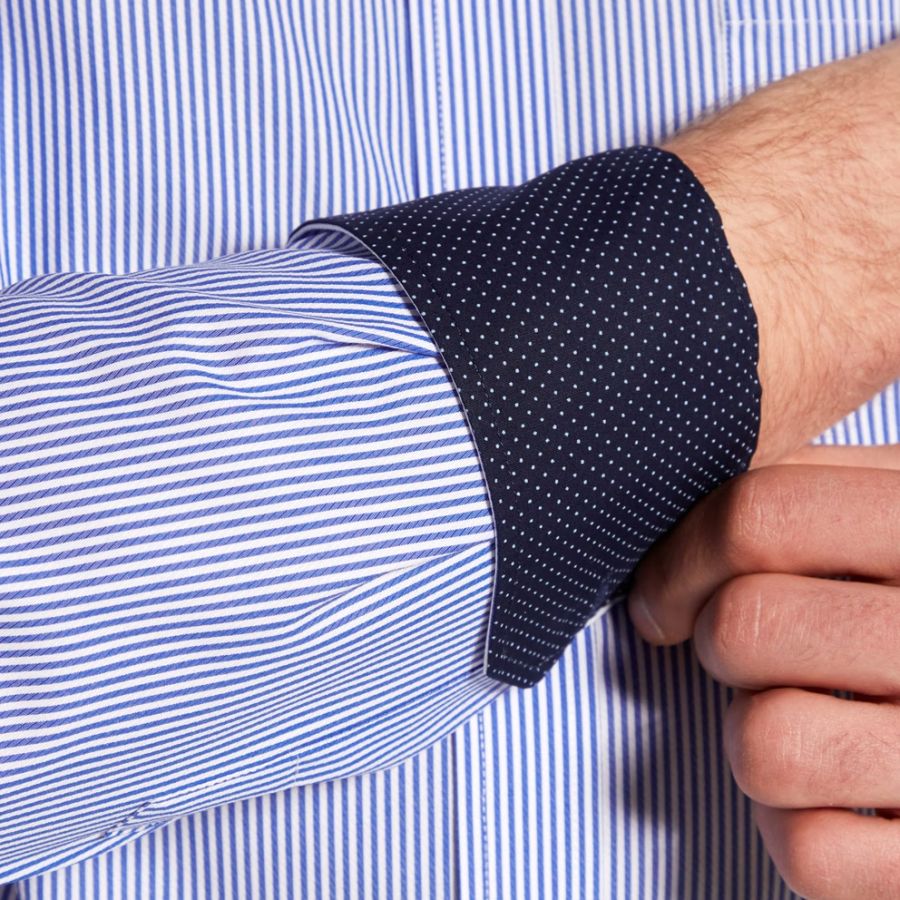 A11788 Eterna Comfort Fit Striped Shirt