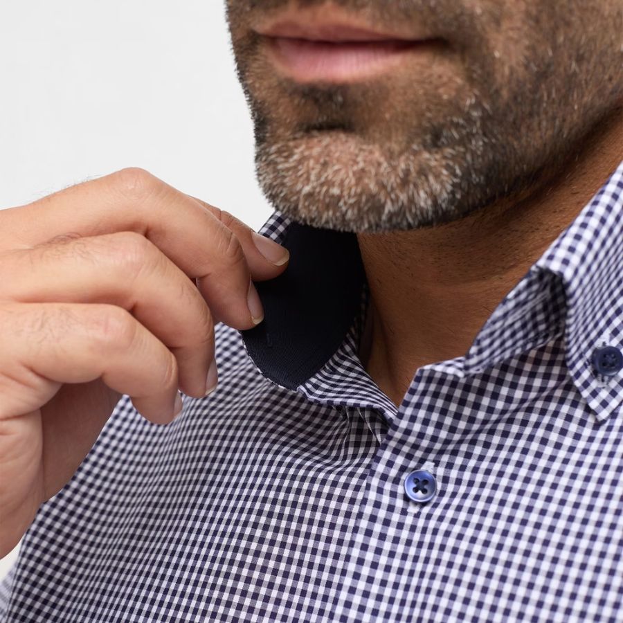 A11789 Eterna Comfort Fit Check Shirt