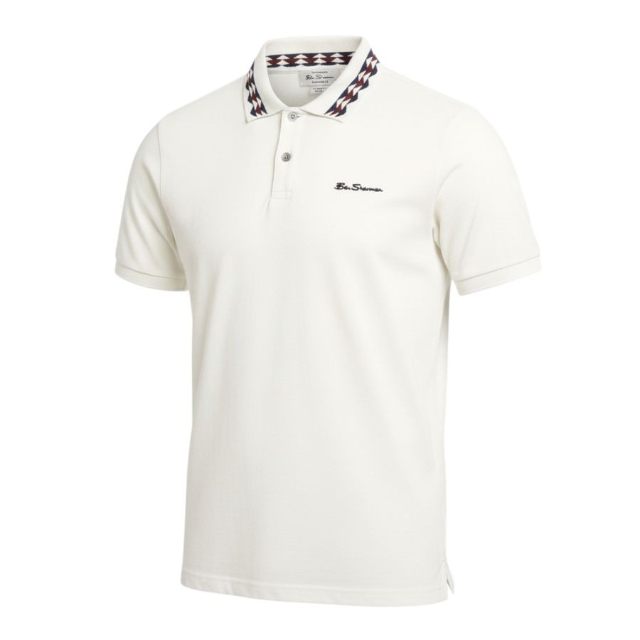 A11973 Ben Sherman Collar Interest Polo Shirt (White)