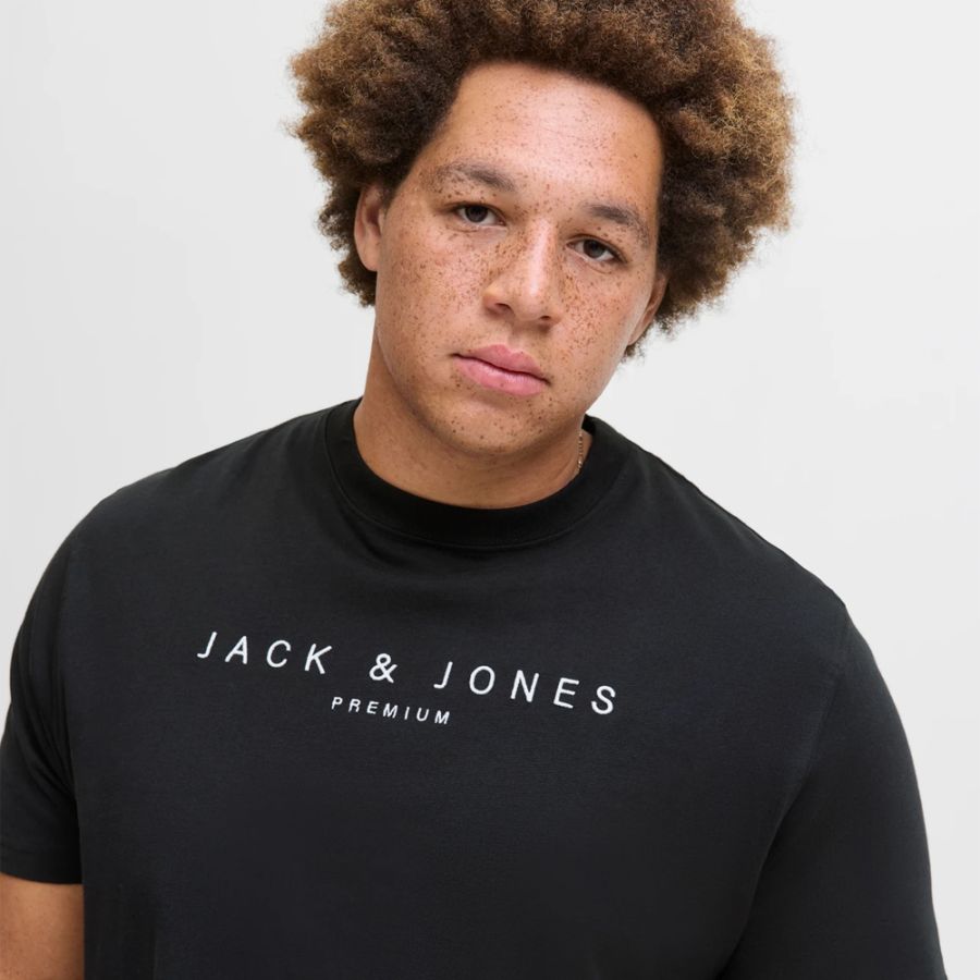 A11797 Jack & Jones Logo Printed T-Shirt (Black)