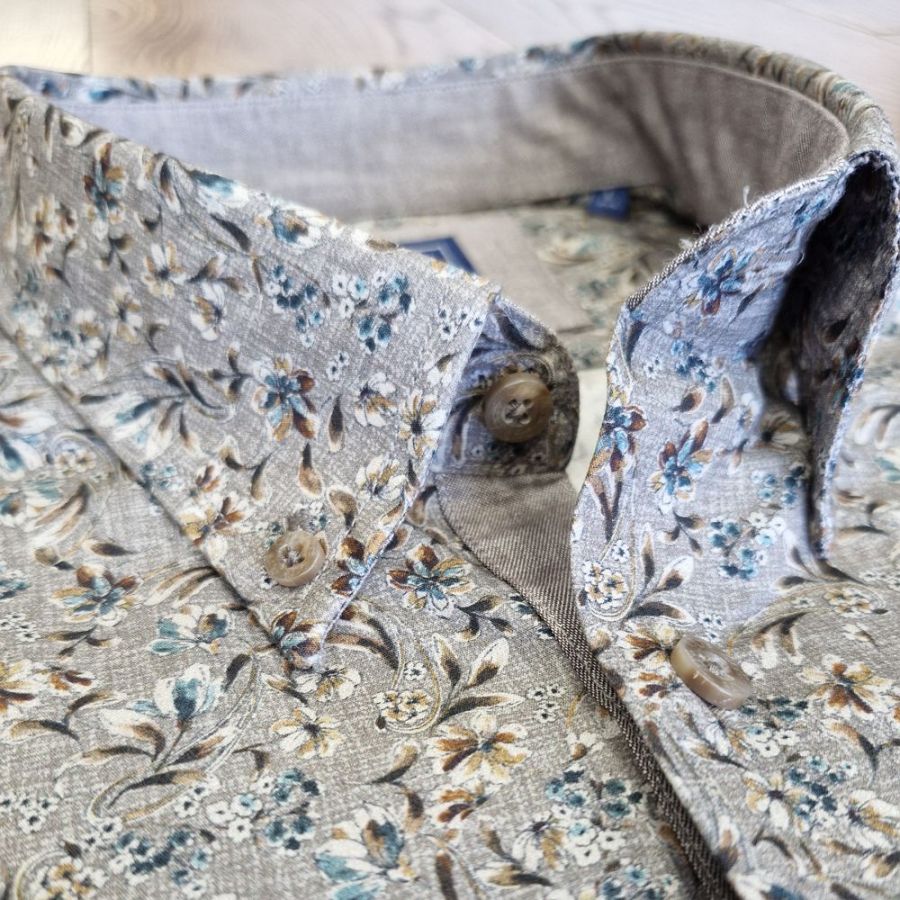 A11807 DG's Drifter Floral Print Shirt (Grey)