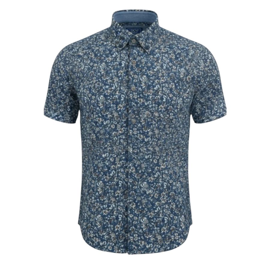A11807 DG's Drifter Floral Print Shirt (Navy)