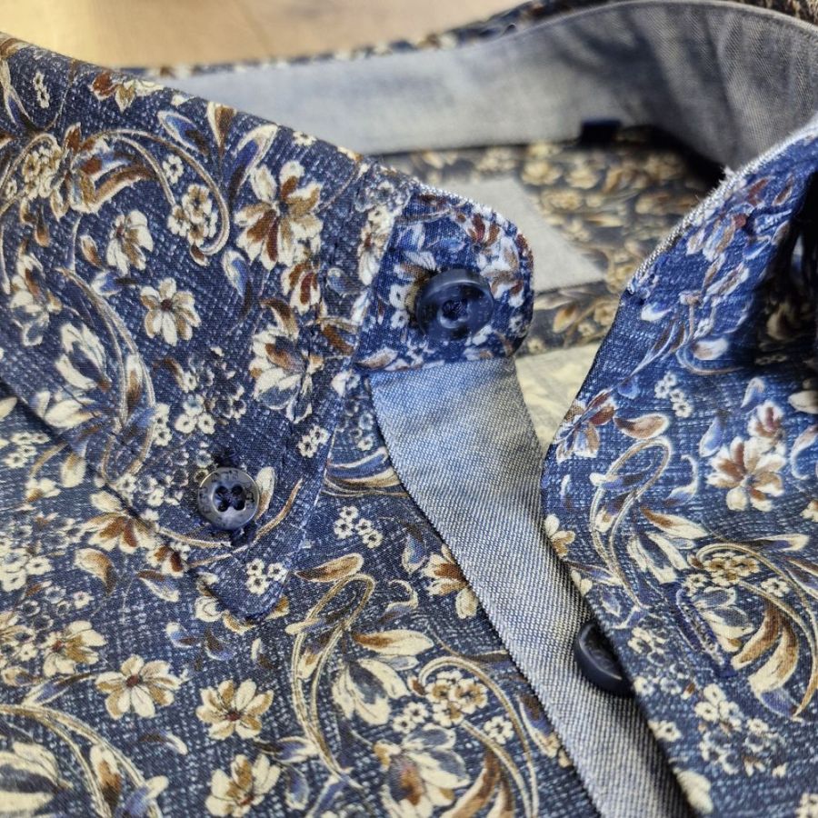 A11807 DG's Drifter Floral Print Shirt (Navy)