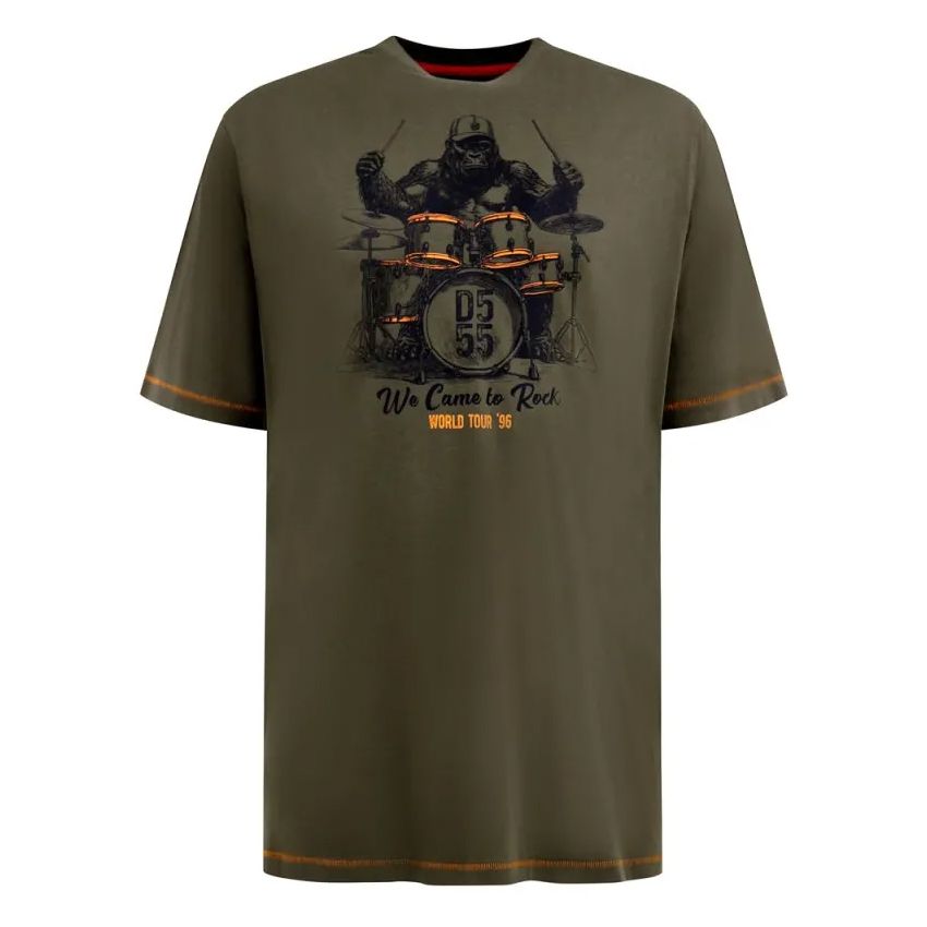 A11831 D555 Drums Printed T-Shirt