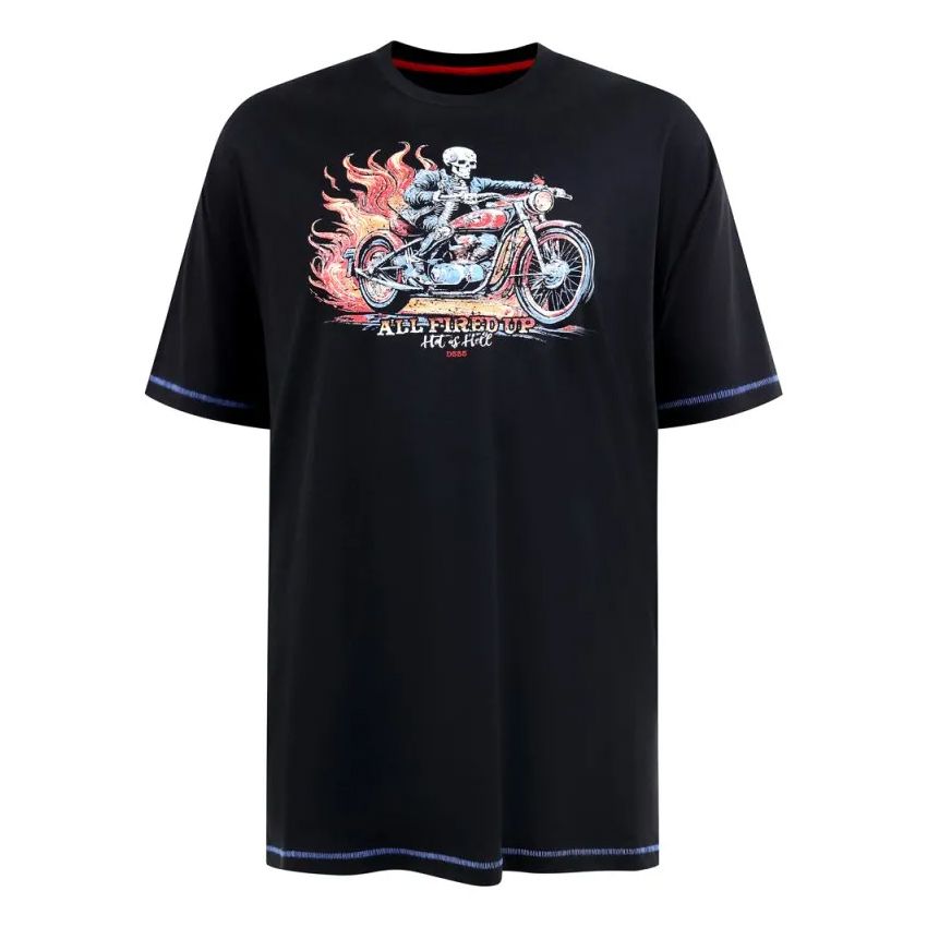 A11832 D555 Motorbike Printed T-Shirt