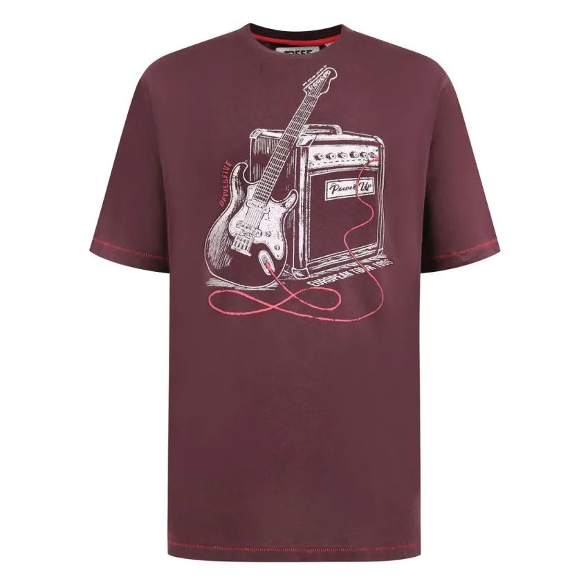 A11833 D555 Guitar & Amp Printed T-Shirt