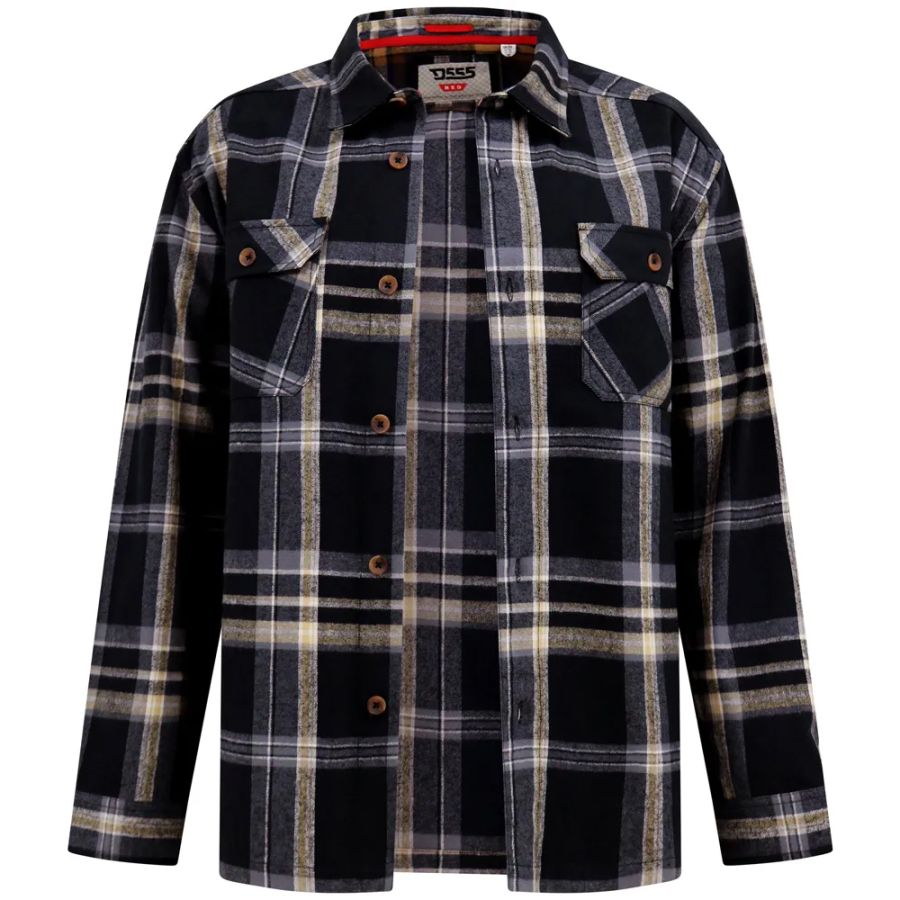 A11836 D555 Twin Pocket Check Overshirt