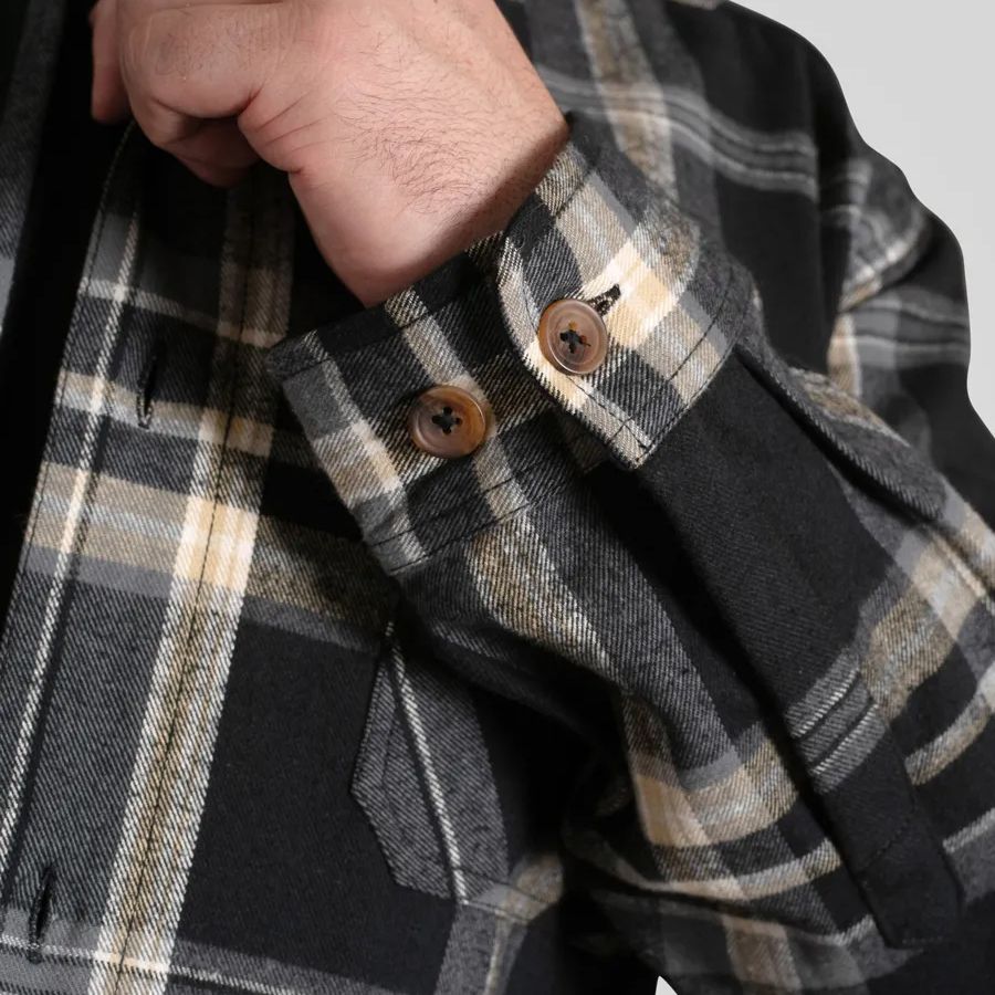 A11836 D555 Twin Pocket Check Overshirt