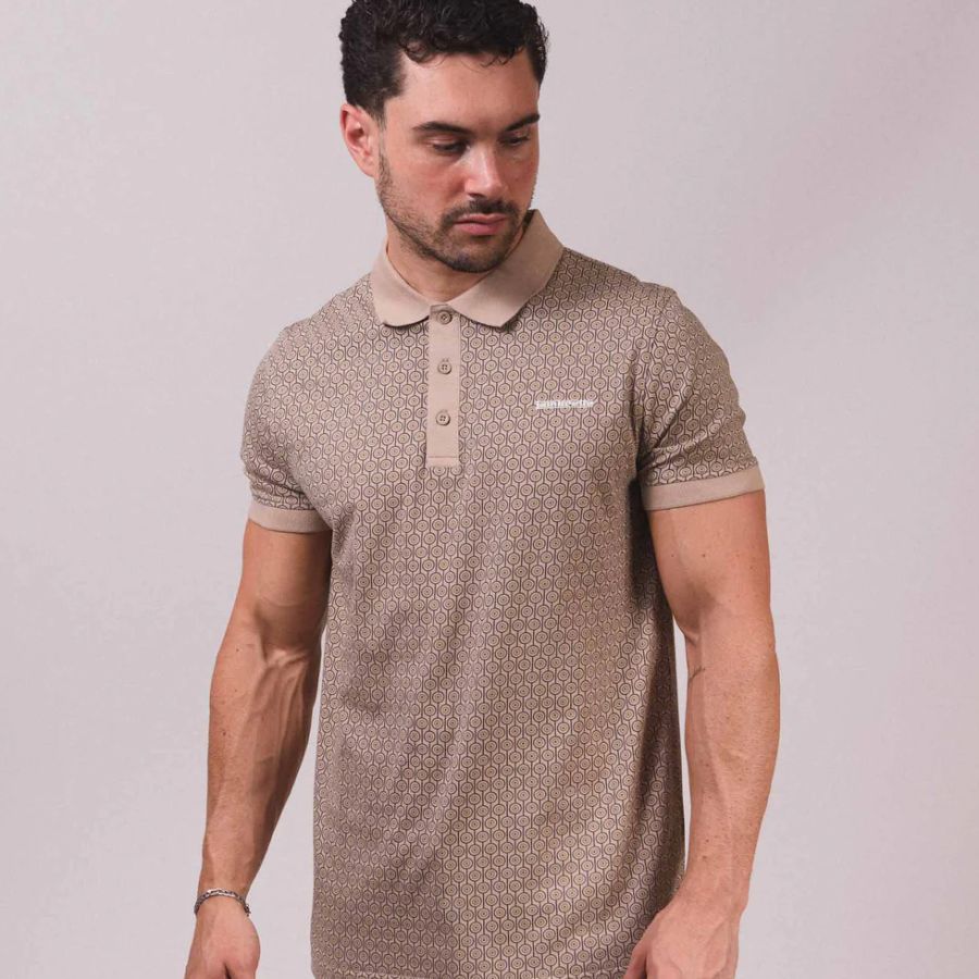 A11841 Lambretta Geo Roundel Polo Shirt