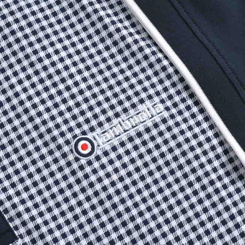 A11845 Lambretta Gingham AOP Polo Shirt