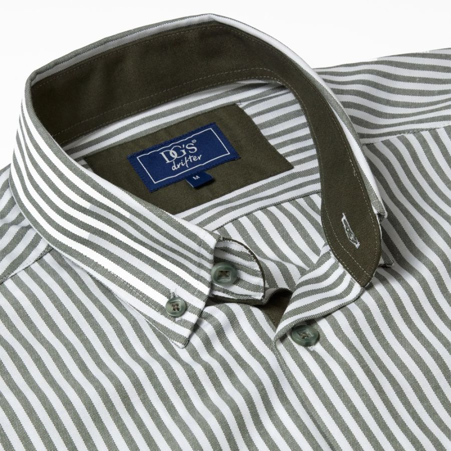 A11859 DG's Drifter Casual Stripe Shirt (Green)