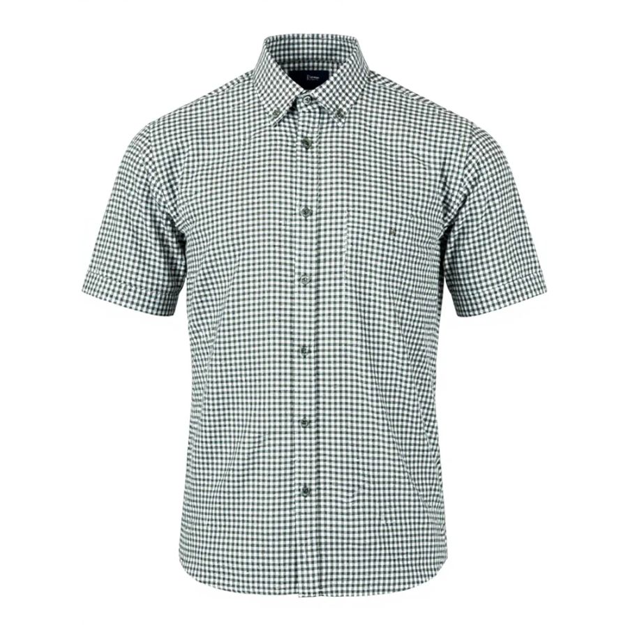 A11860 DG's Drifter Short Sleeve Check Shirt (Green)