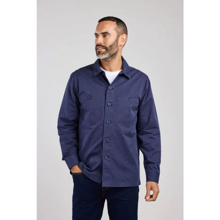A11871 Double Two Overshirt (Navy)
