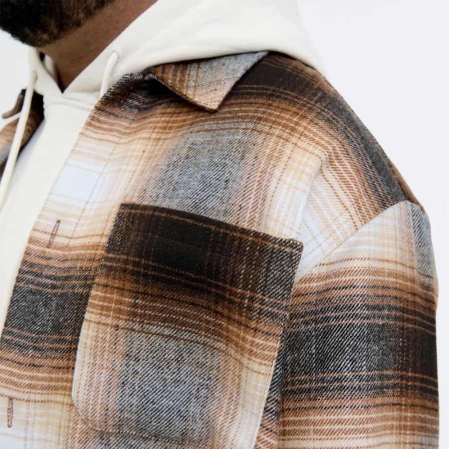 A11878 Jack & Jones Heavy Brush Overshirt Jacket (Brown)