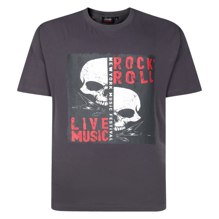 A11887 Espionage Rock 'n' Roll Printed T-Shirt