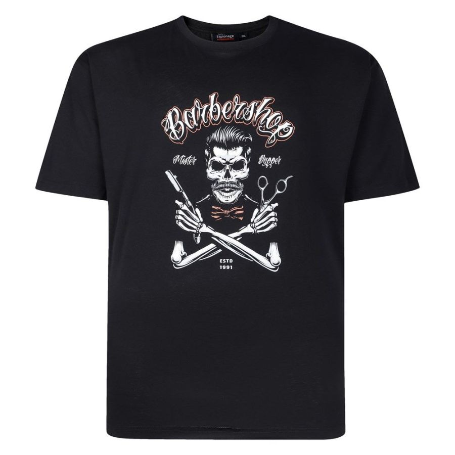 A11888 Espionage Barbershop Printed T-Shirt