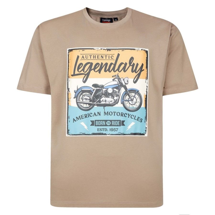 A11891 Espionage Motorcycles Printed T-Shirt