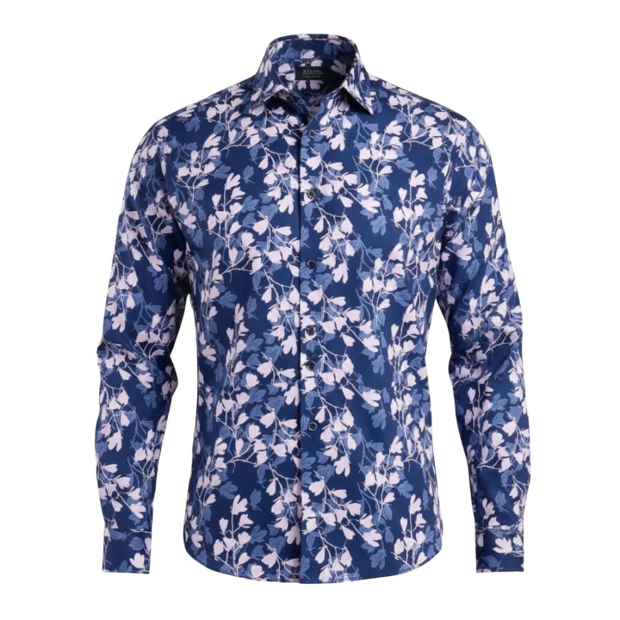 A11895 Double Two Floral Print Casual Shirt