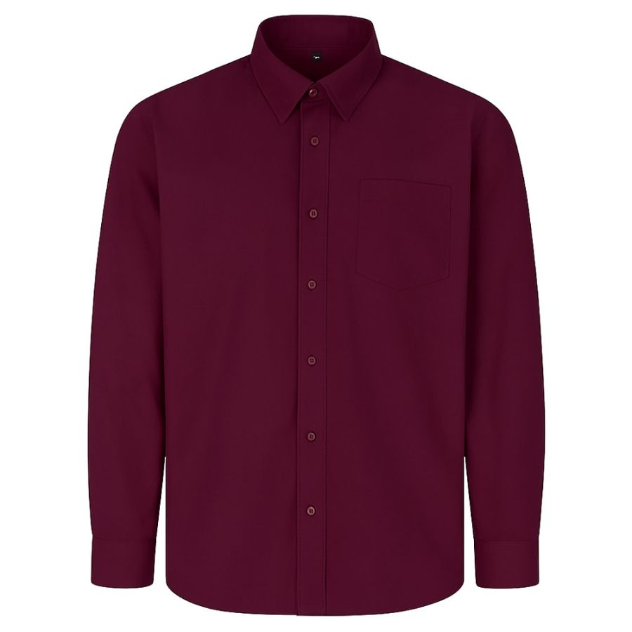 A11908L Ed Baxter Stretch Oxford Shirt (Burgundy)