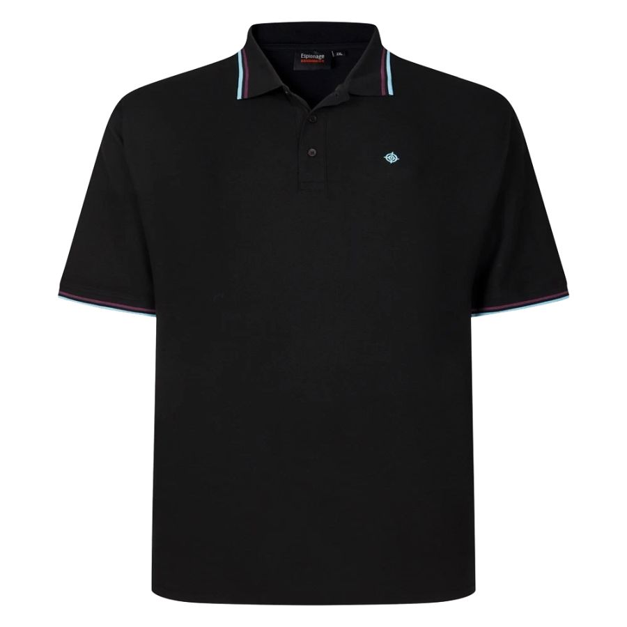 A11911 Espionage Tipped Pique Polo Shirt (Black)