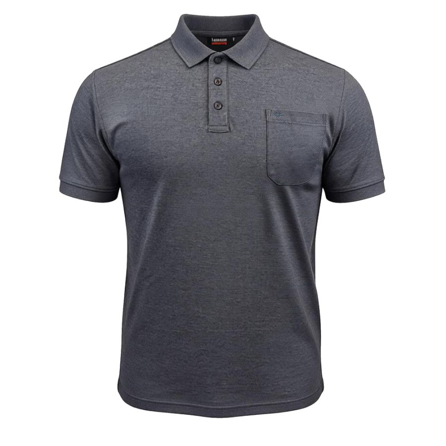 A11912 Espionage Pique Polo Shirt with Chest Pocket (Charcoal)