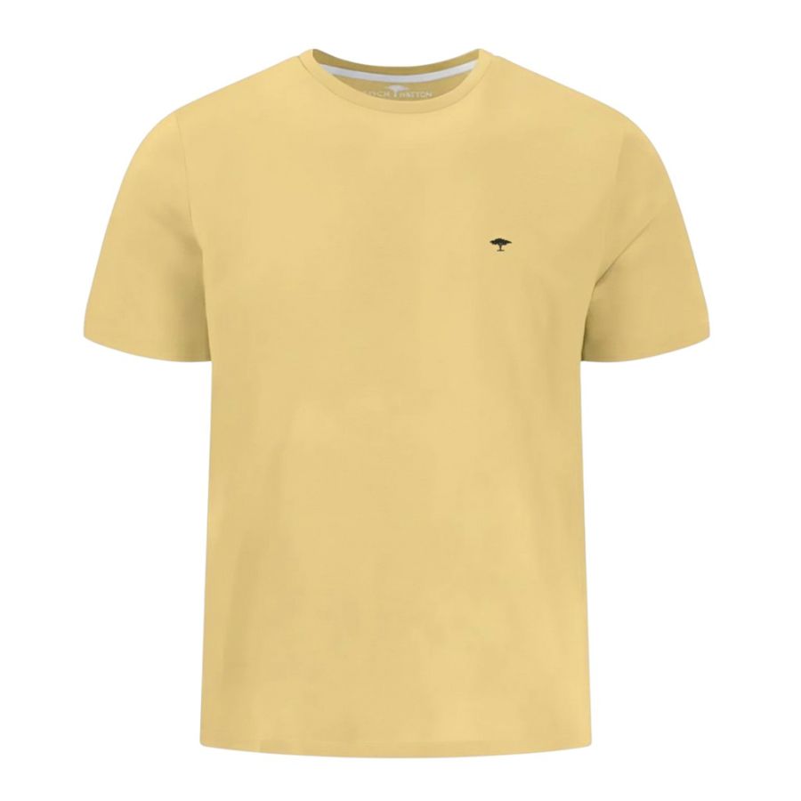 A11919 Fynch Hatton Crew Neck T-Shirt (Pale Yellow)