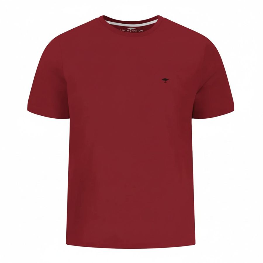 A11919 Fynch Hatton Crew Neck T-Shirt (Cranberry Red)