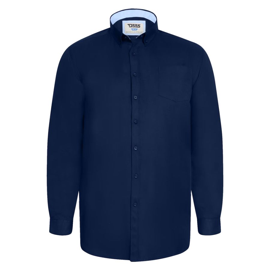 A11921 D555 Oxford Long Sleeve Shirt (Navy)