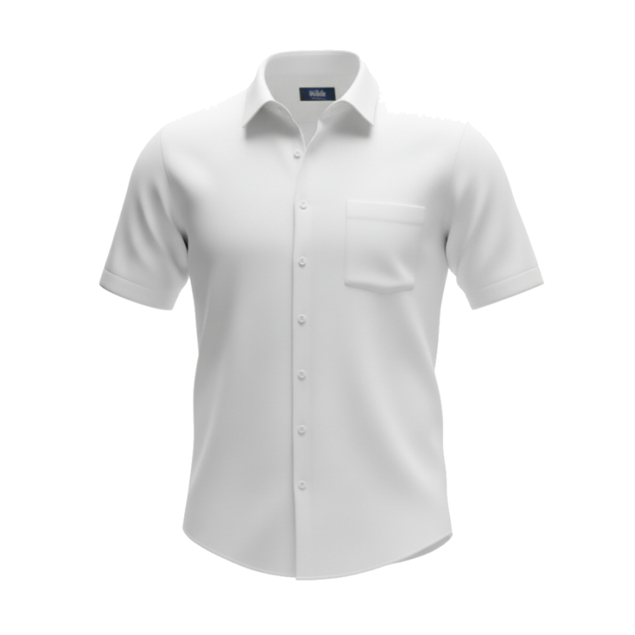 A11925 D555 Stain Resist Non Iron S/S Stretch Shirt (White)