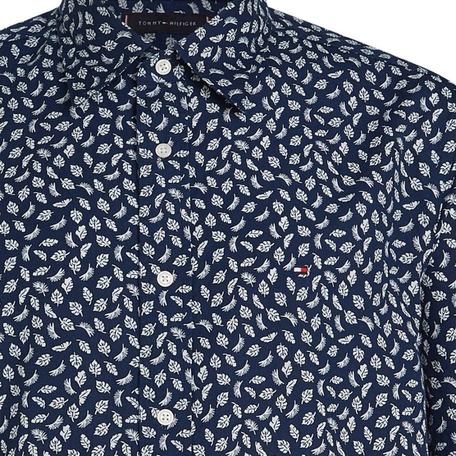 A11934 Tommy Hilfiger Linen Blend AOP Shirt