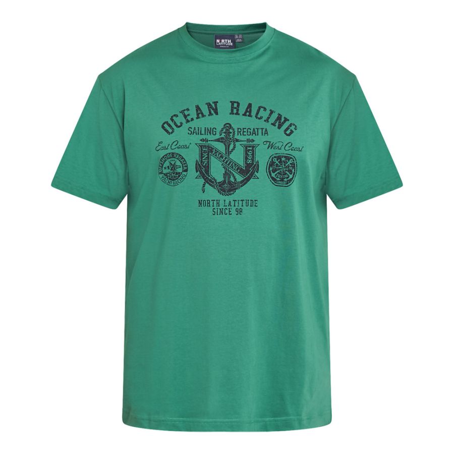 A11944XT Tall Fit North Latitude Ocean Racing T-Shirt (Green)