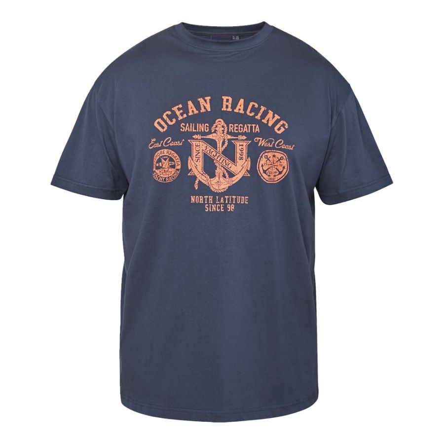 A11944XT Tall Fit North Latitude Ocean Racing T-Shirt (Navy)