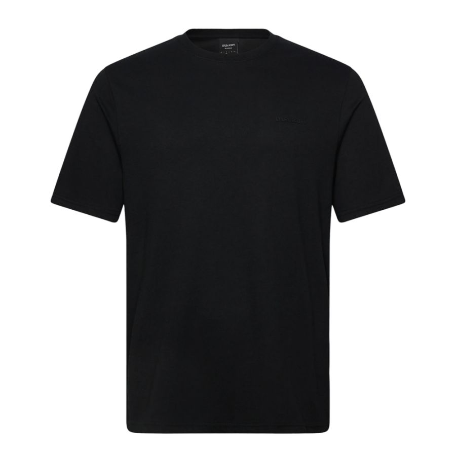 A11954 Lyle & Scott Text Logo Interlock T-Shirt (Black)