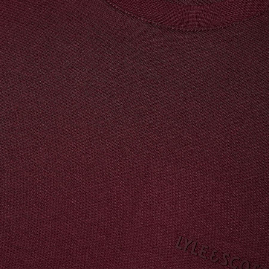 A11954 Lyle & Scott Text Logo Interlock T-Shirt (Port)