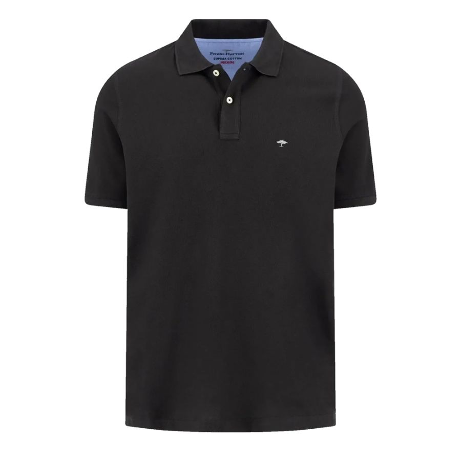 A11955 Fynch Hatton Premium Cotton Polo (Black)