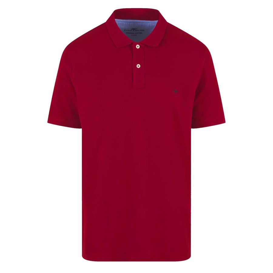 A11955 Fynch Hatton Premium Cotton Polo (Cranberry Red)