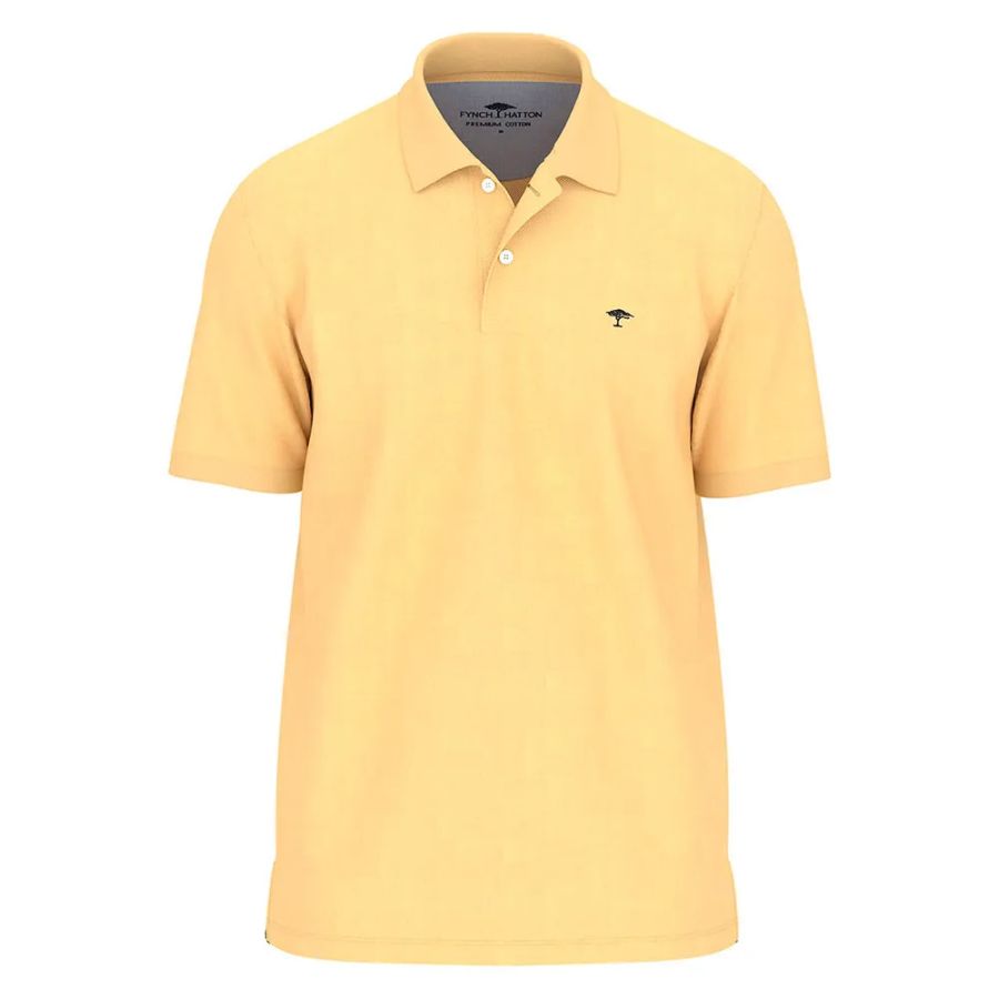 A11955 Fynch Hatton Premium Cotton Polo (Pale Yellow)