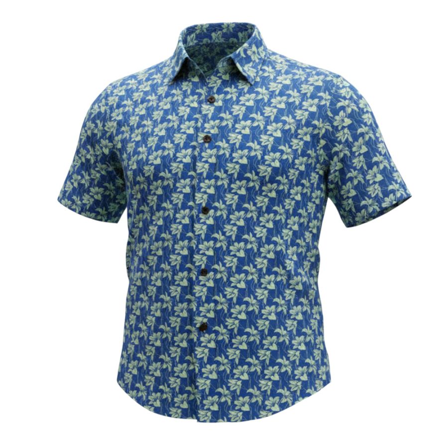 A11965 Double Two Floral Print Shirt