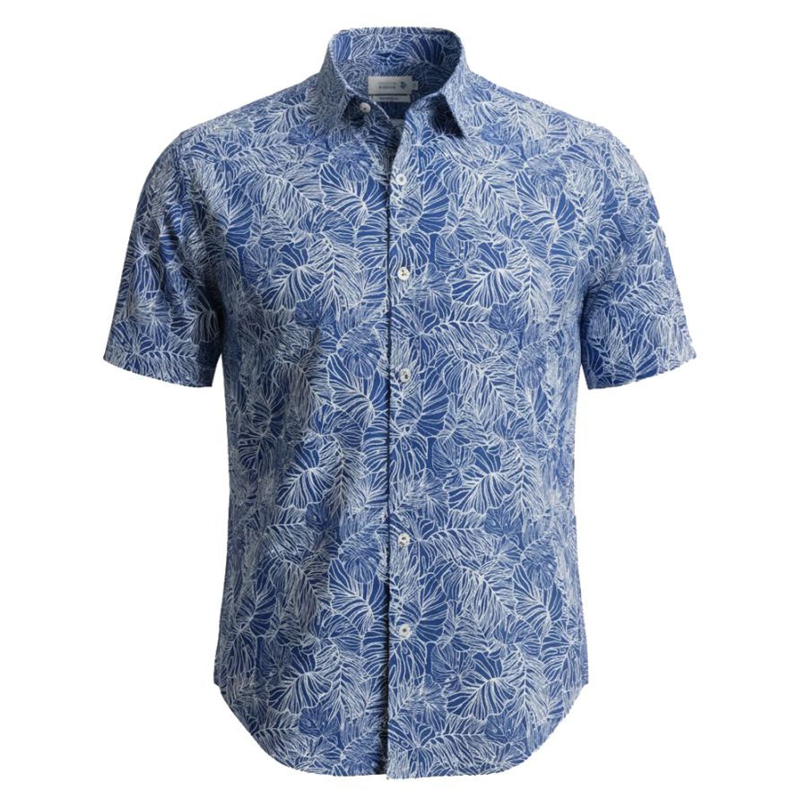 A11966 Double Two Leaf Print Shirt