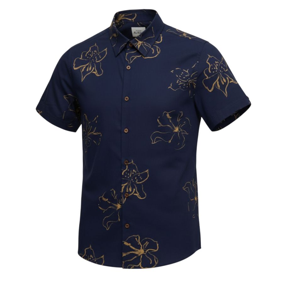 A11969 Ben Sherman Linear Floral Print Shirt