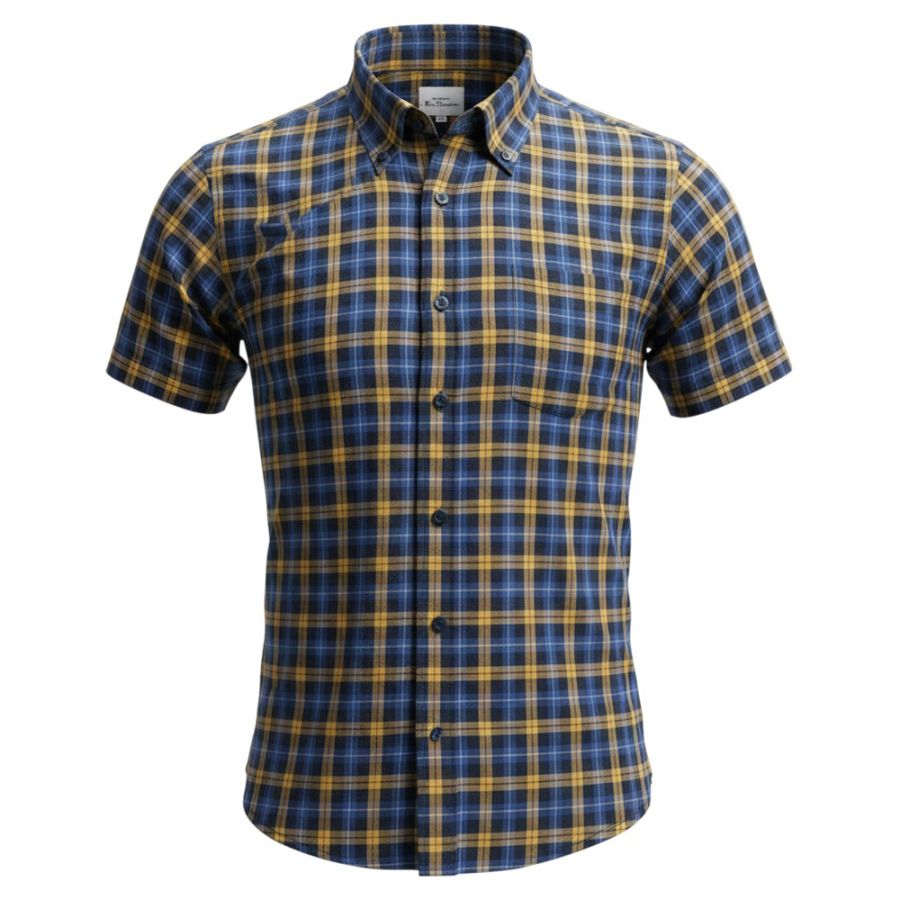 A11970 Ben Sherman Gingham Check Shirt (Gold)