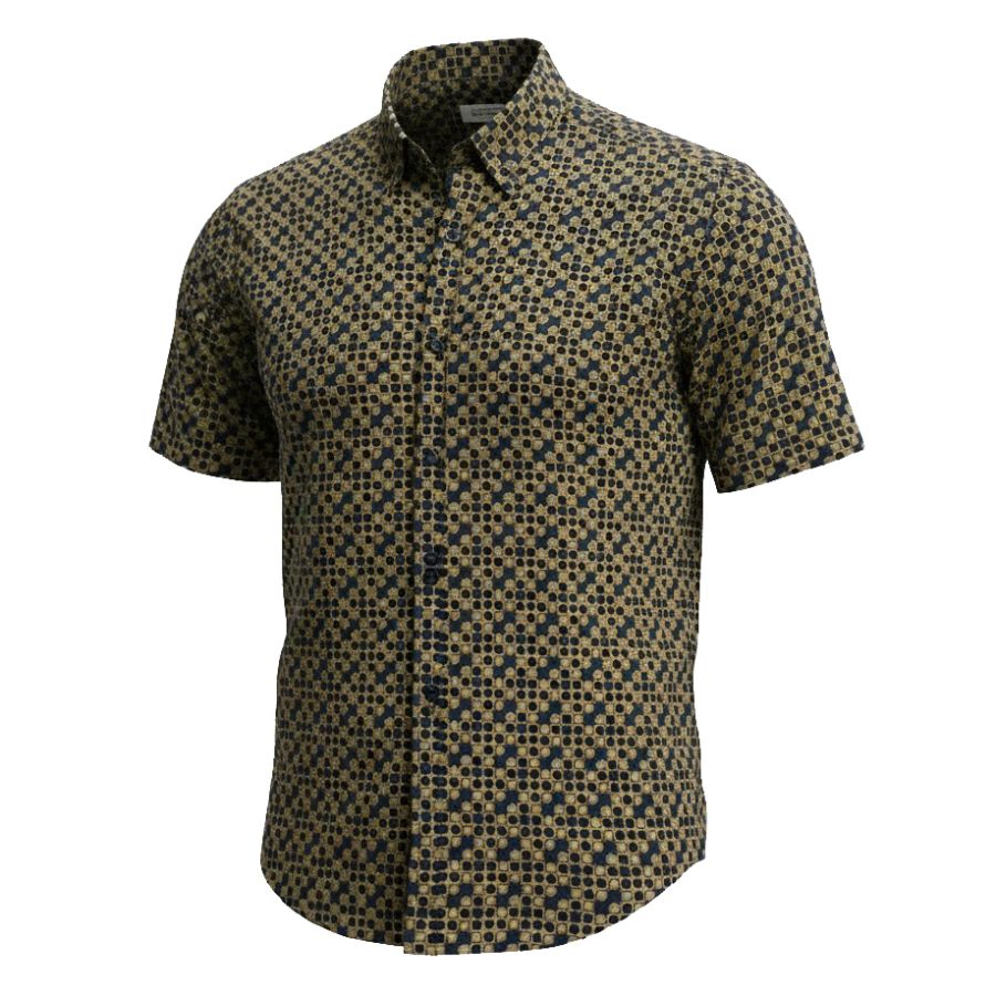 A11972 Ben Sherman Geo Print Shirt (Lemon)