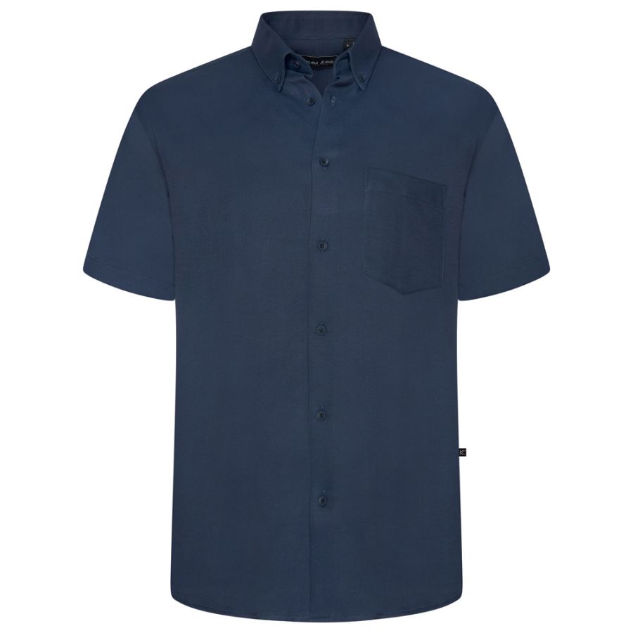 A11975 Kam Dobby Textured Shirt (Navy)