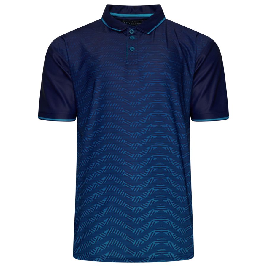 A11976 Kam Active Sports Print Polo Shirt