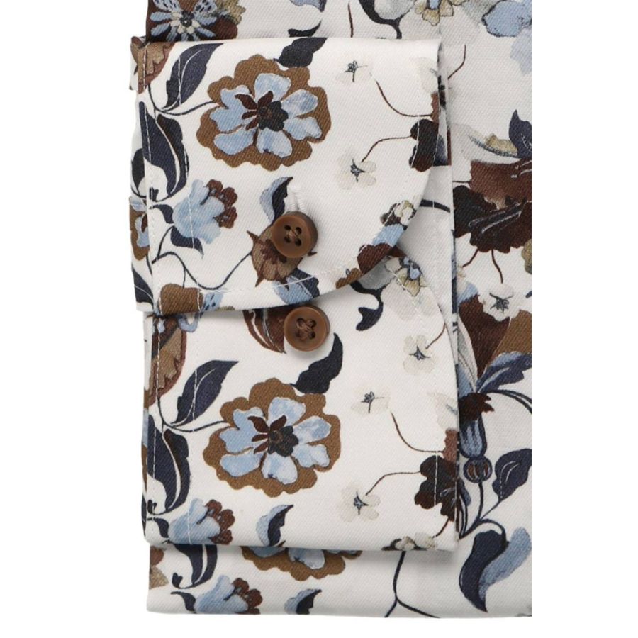 A11983 Eterna Comfort Fit Fancy Print Shirt (Brown)